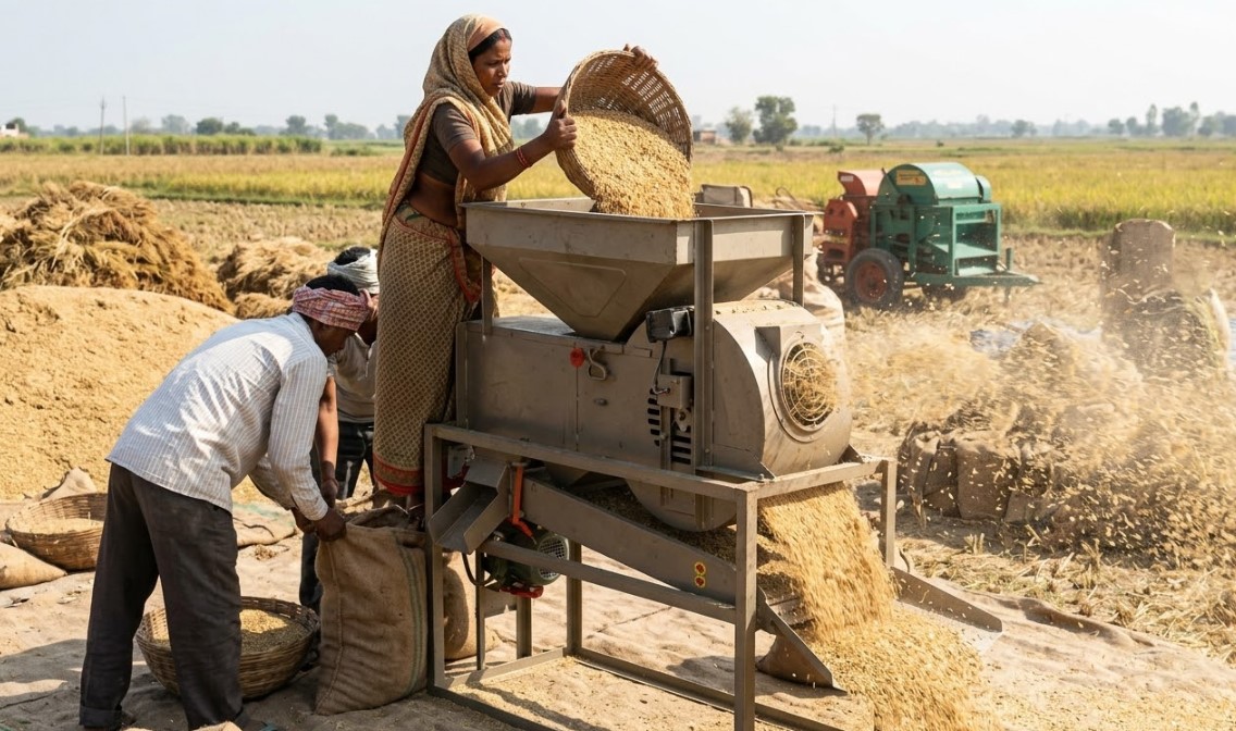 Power-Operated WInnowing Machine