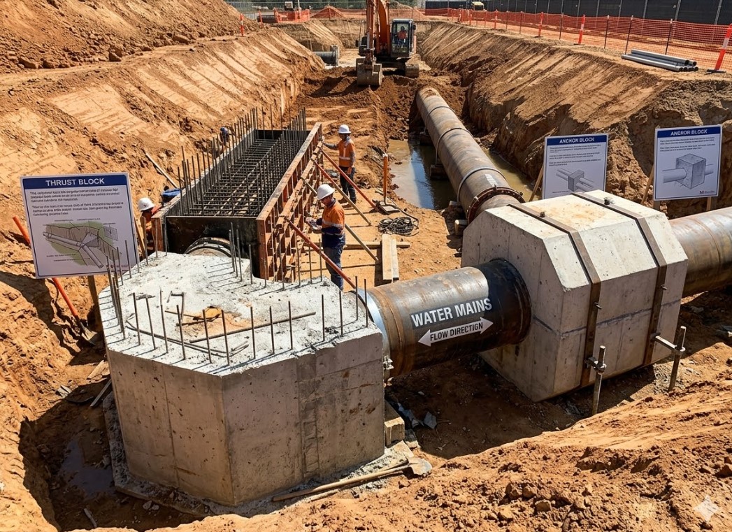 Thrust Blocks and Anchor Blocks