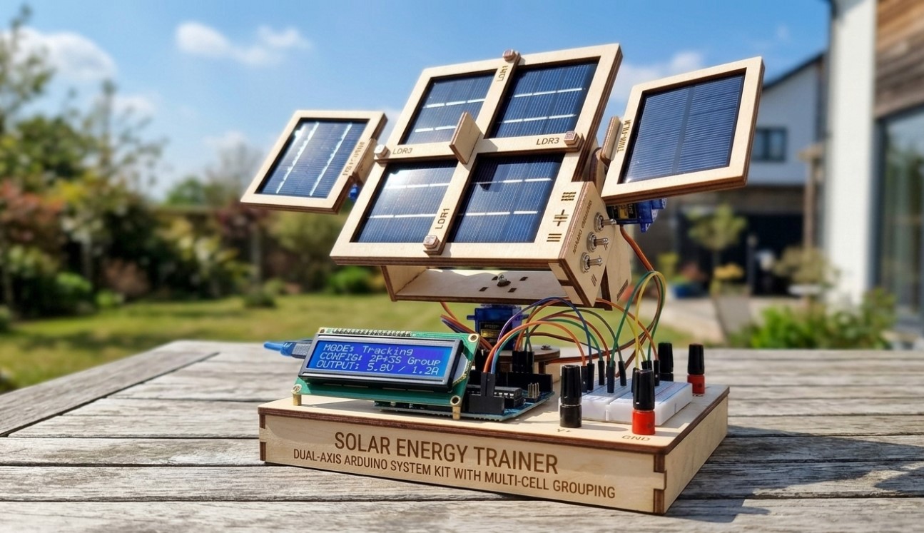 Solar Energy Trainer with Grouping of Solar Cells