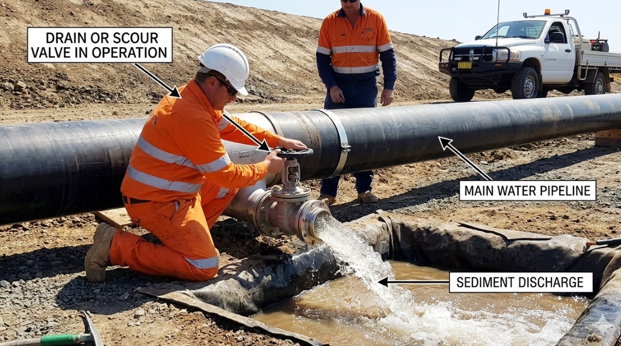 Drain or Scour Valves