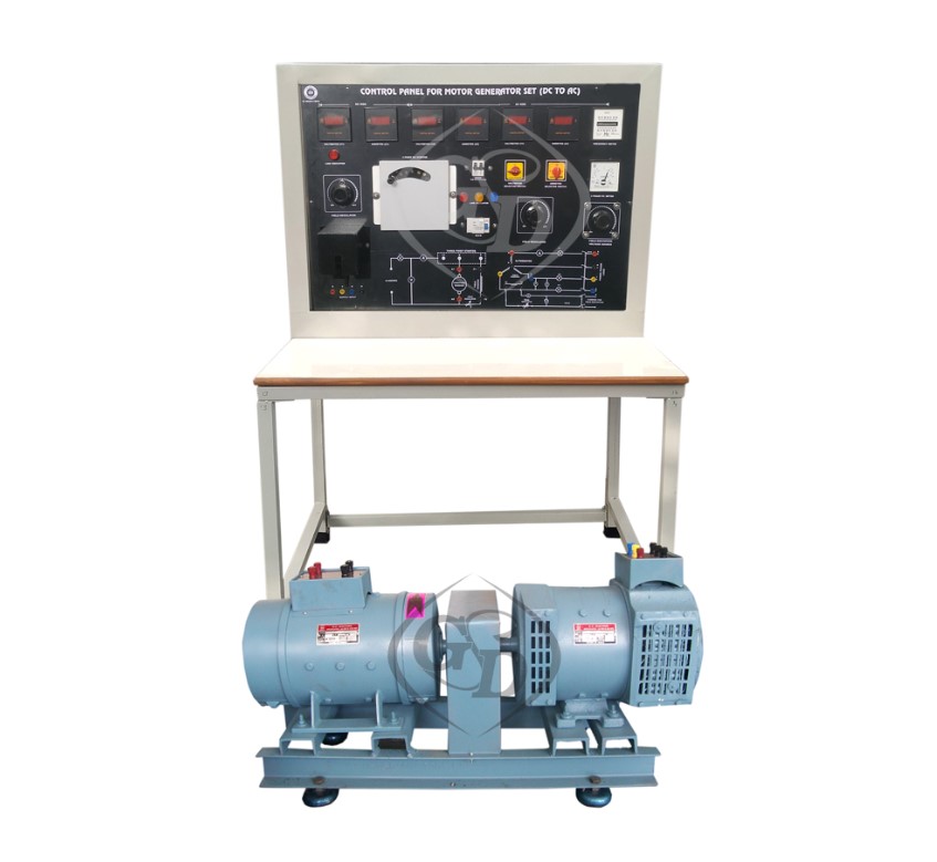 Motor-Generator Setup (DC to AC / AC to DC) with Electrical Panels