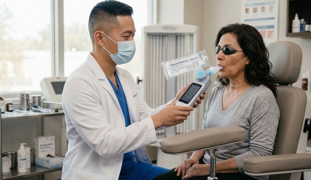 Spirometer with Disposable Mouthpiece